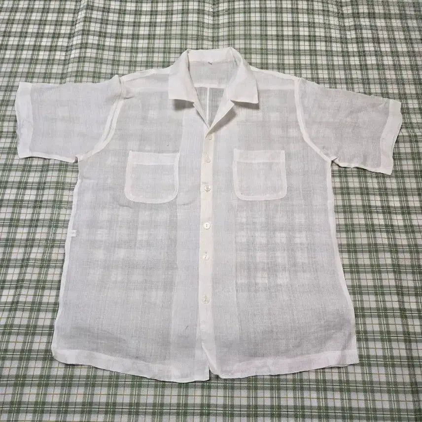 [BUNJANG] Linen Blend Suit Shirt / 46ㅡ모시  정장 셔츠ㅡ100ㅡ105까지