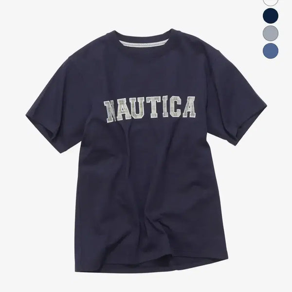 [BUNJANG] Nautica Lettering T-Shirt Navy M / 노티카 레터링 티셔츠 네이비 M