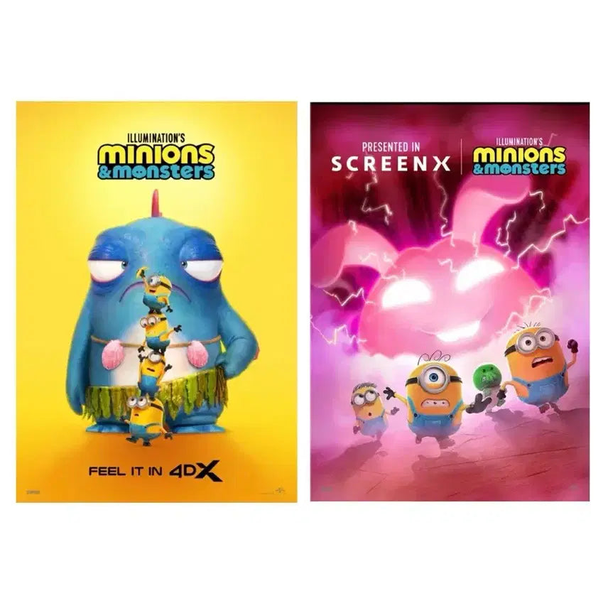 [BUNJANG] Minions & Monsters 4DX/ScreenX Poster TTT Art Card / [미니언즈&몬스터즈] 4Dx/스크린엑스 포스터/TTT/아트카드