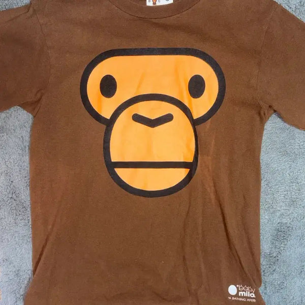 [BUNJANG] BAPE Baby Milo Chocolate Flavor Short Sleeve Top / BAPE 베이프 마일로 베이비마일로 초코맛 브라운 반팔 탑 상의