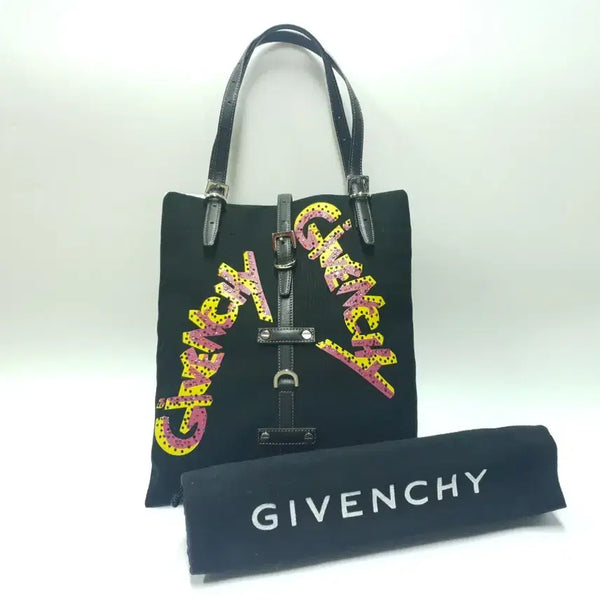 [BUNJANG] Givenchy Graffiti Logo Canvas Shoulder Bag / GIVENCHY 지방시 로고그래피티 캔버스 숄더백 북백 B764