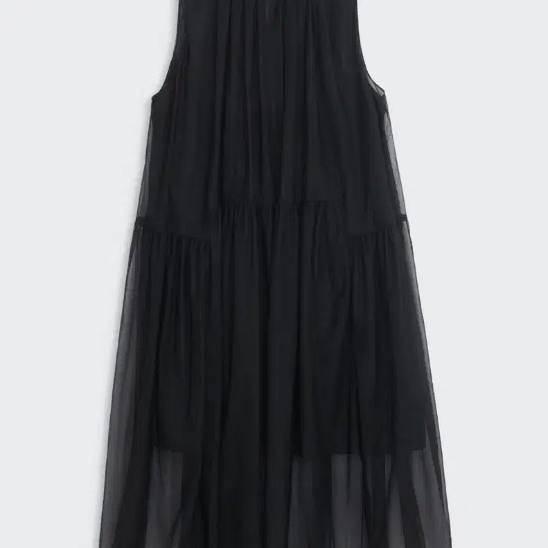 [BUNJANG] Cosmoss Pleated Mesh Dress Black / 코스모스 메시 드레스 (블랙)