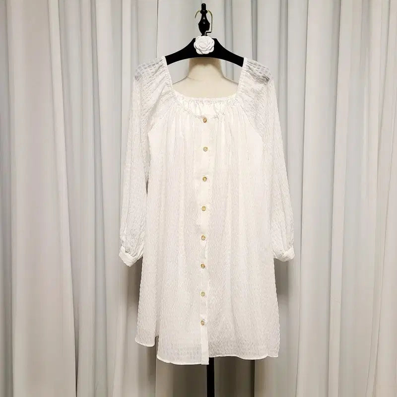 [BUNJANG] among Blouse Mini Dress / among 어몽 블라우스 미니 드레스