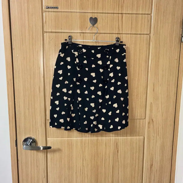 [BUNJANG] Jill Stuart Black Heart Pattern Mini Skirt / Sale 38