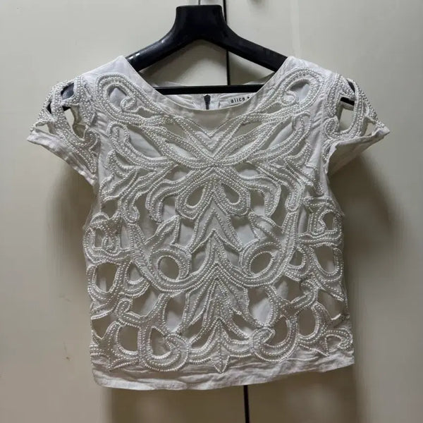 [BUNJANG] Alice & Olivia Pearl Blouse / alice&Olivia 엘리스앤올리비아  진주 블라우스