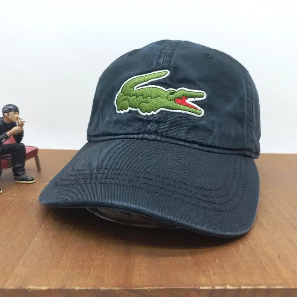 [BUNJANG] Lacoste Vintage Big Croc Embroidered Logo Navy Ball Cap / LACOSTE 빈티지 볼캡 모자 라코스테 클래식 빅크록 자수 로고 네이비