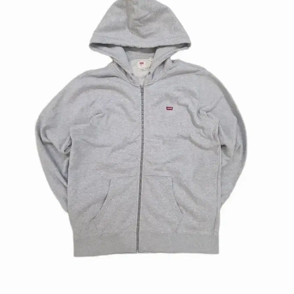 [BUNJANG] Levi's Mini Logo Embroidered Loopback Cotton Full-Zip Hoodie / [L] 리바이스 미니 로고 자수 루프백 코튼 후드 집업