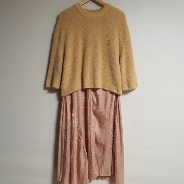 [BUNJANG] System Detachable Knit Sleeveless Crinkle Dress / 시스템 system  디테처블 니트 슬리브리스 크링클 원피스 프리사이즈