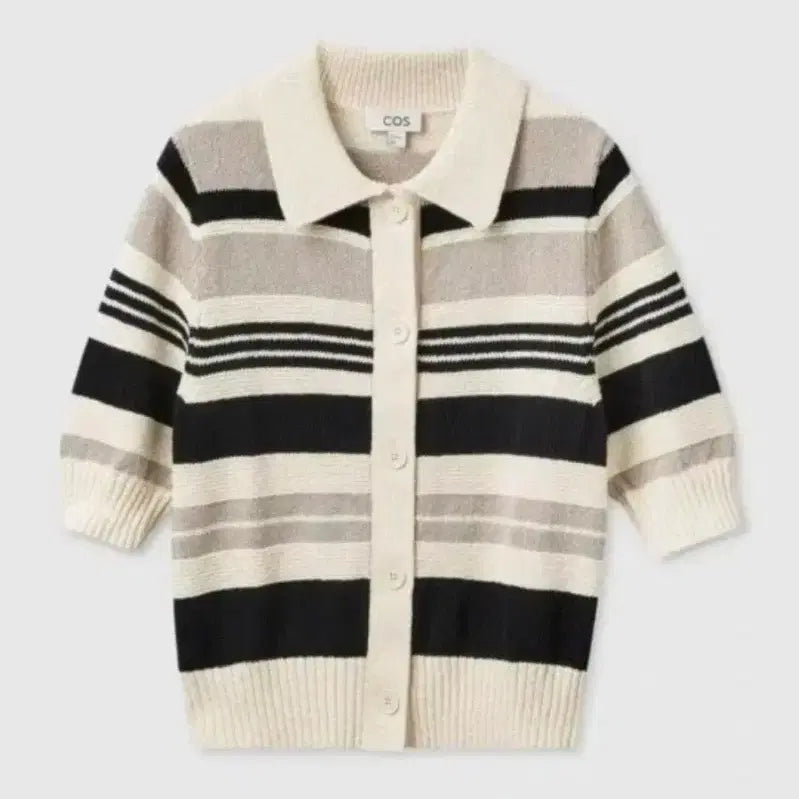 [BUNJANG] COS Striped Knit Cardigan - Size S / COS 코스 스트라이프 니트  가디건 S