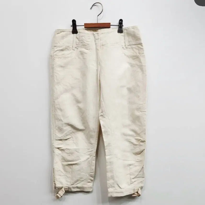 [BUNJANG] S Max Mara Ivory Cotton Blend Cropped Pants Size 34 / 막스마라