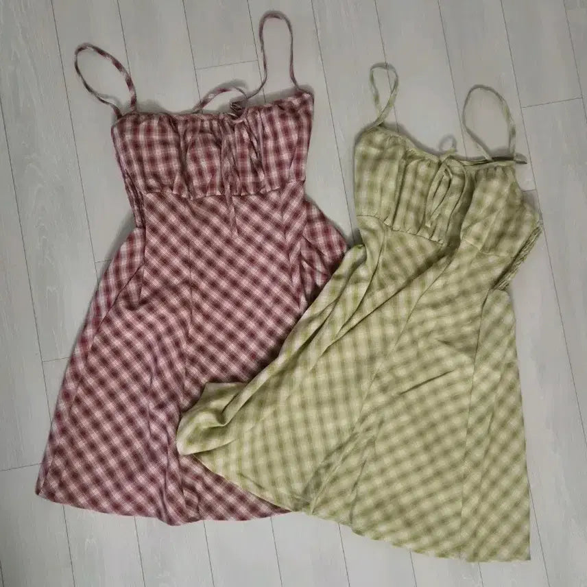 [BUNJANG] Checkered Pattern Dress / 체크 패턴 원피스