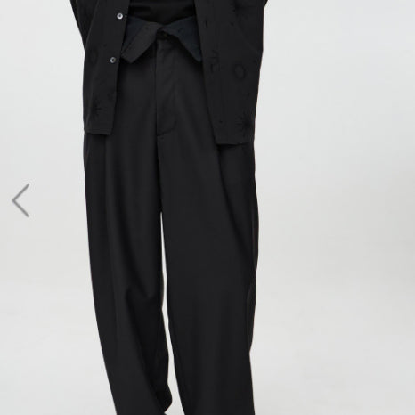 [BUNJANG] YOUTH High Waist Belt Pants Black / M)유스(YOUTH) 하이웨이스트 벨트 팬츠 블랙