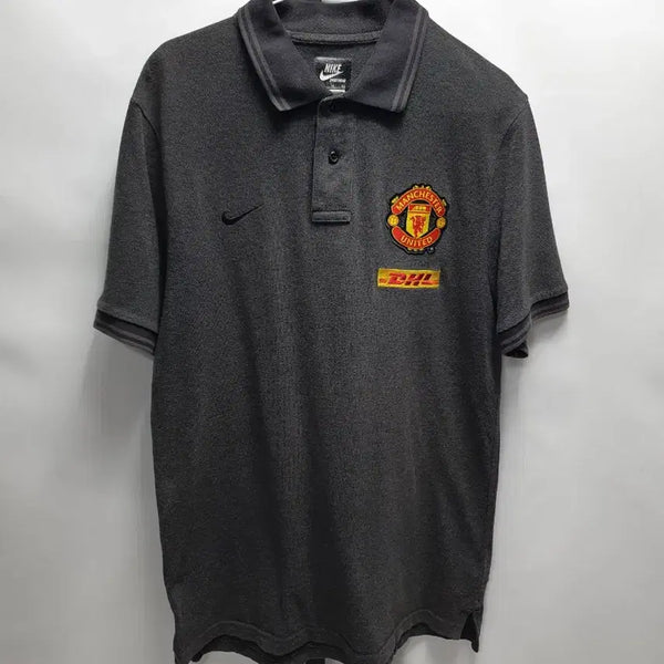 [BUNJANG] Nike Manchester United Short Sleeve Polo Shirt Charcoal Grey XL / 나이키 맨유 반팔 카라티 차콜 그레이 xl