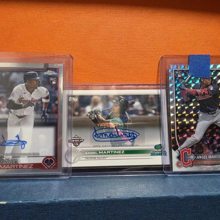 [BUNJANG] Angel Martinez Autographed Baseball Card Bundle (Includes 2 Autos) / [3장] 앙헬 마르티네즈(Angel Martinez) 오토 2장 포함
