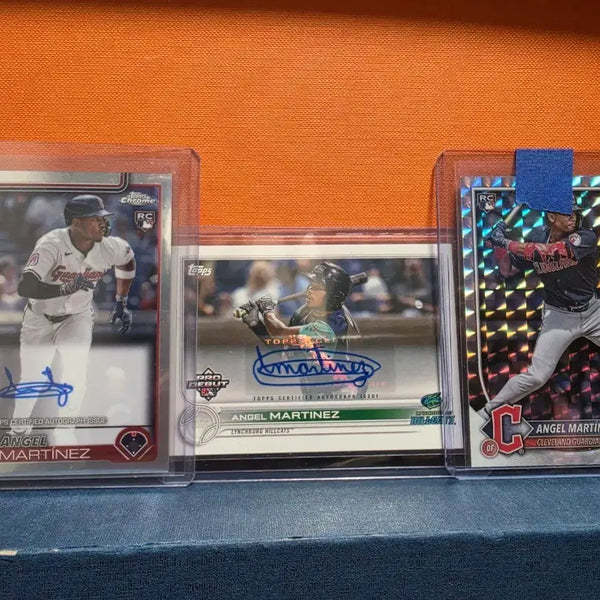 [BUNJANG] Angel Martinez Autographed Baseball Card Bundle (Includes 2 Autos) / [3장] 앙헬 마르티네즈(Angel Martinez) 오토 2장 포함