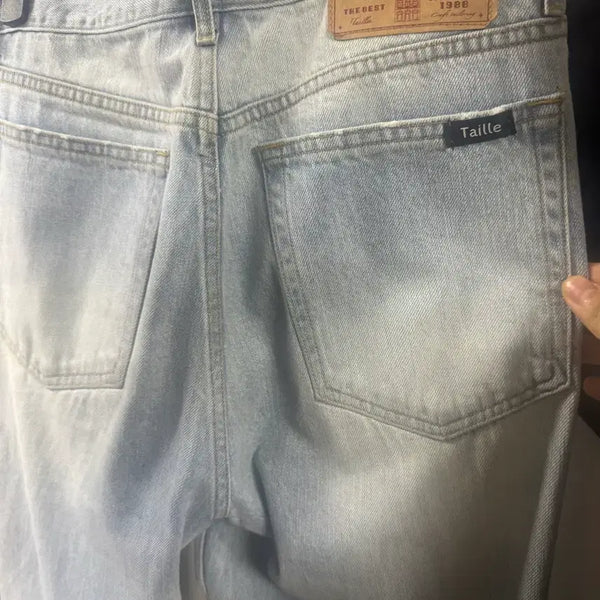 [BUNJANG] TAILE Cail Wash Denim Trousers Light Blue / 타일레 CALI WASH DENIM TROUSERS LIGHT BLUE