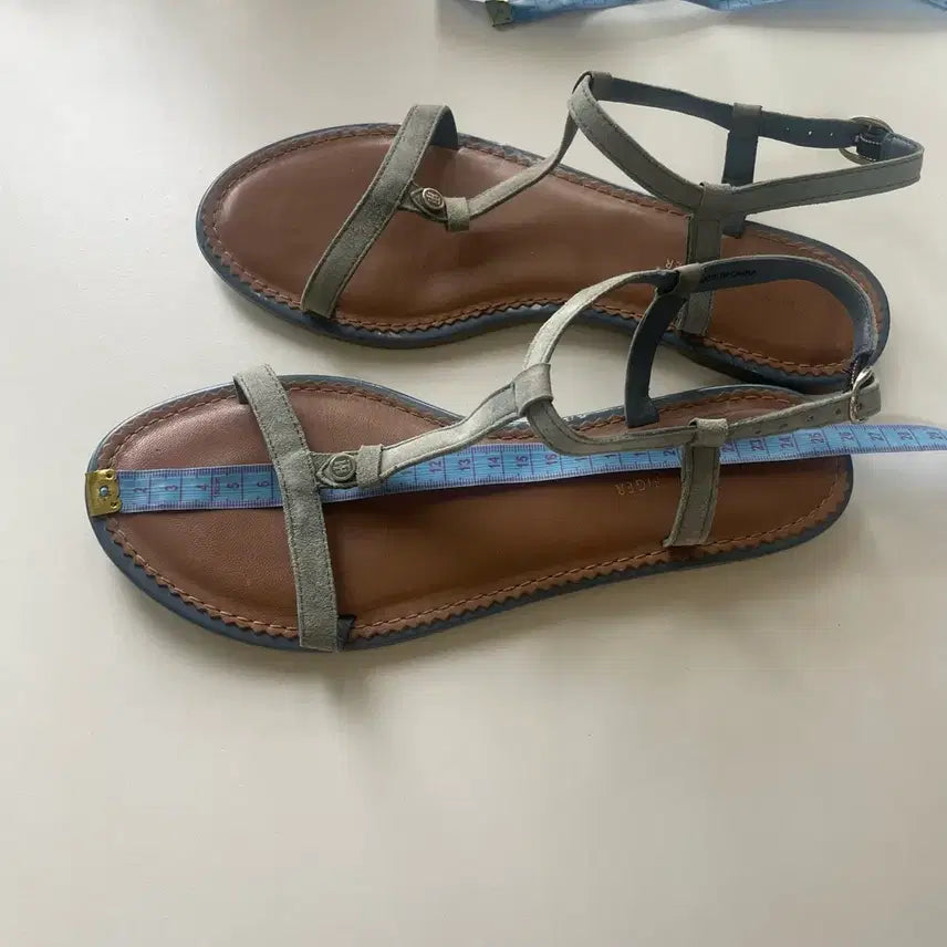 [BUNJANG] Tommy Hilfiger Suede Leather Sandals (Size 245-250) / 타미 힐피거 소가죽 샌들 스웨이드 사이즈250 사이즈245
