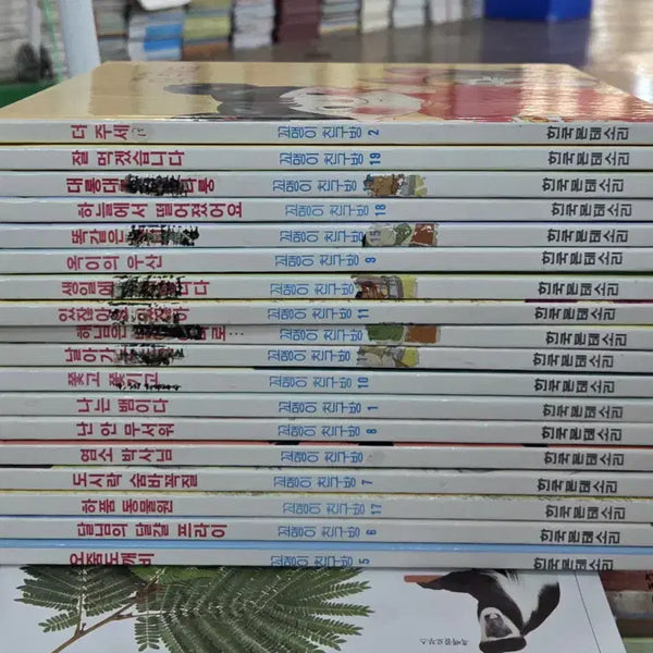 [BUNJANG] Korean Montessori Children's Book Set (18 Volumes) / 꼬맹이 친구방 한국몬테소리 18권 세트 어린이책 중고책