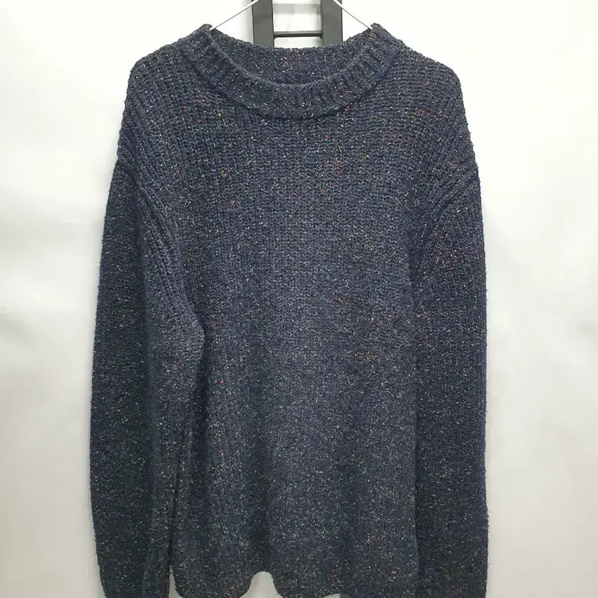 [BUNJANG] COS Wool Blend Melange Sweater Navy M / 코스 cos 니트 울부클 보카시 스웨터 네이비 m