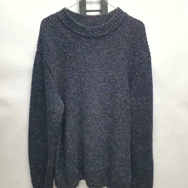 [BUNJANG] COS Wool Blend Melange Sweater Navy M / 코스 cos 니트 울부클 보카시 스웨터 네이비 m