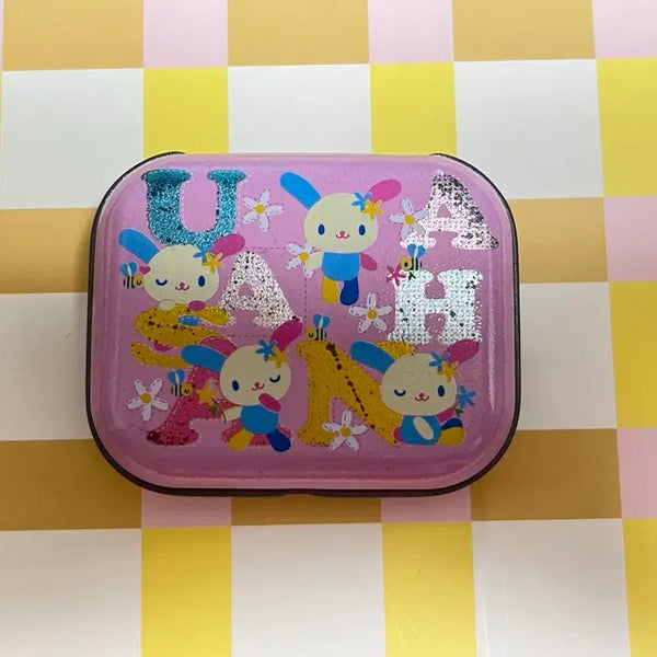 [BUNJANG] Classic Usahana Seal Sticker Tin Case / 고전 우사하나 씰스티커 틴케이스 철 통 보관함