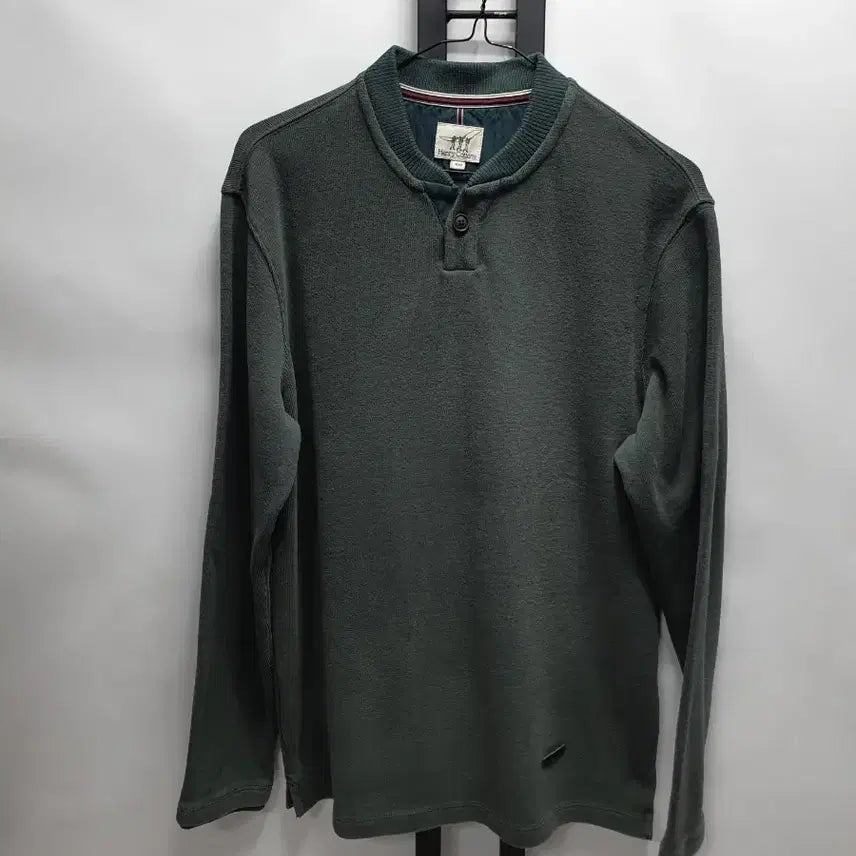 [BUNJANG] Henry Cotton Long Sleeve Henley T-Shirt / 헨리코튼 헨리넥 롱슬리브 긴팔티 100