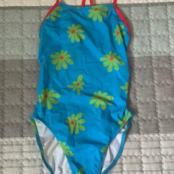 [BUNJANG] Umpa Blue Flower Swimsuit / 움파 블루플라워 수영복