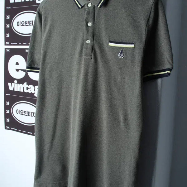 [BUNJANG] Beanpole Short-Sleeve Polo T-Shirt Pocket Green Ringer XL-2XL / (XL-2XL) 빈폴 반팔 카라 티셔츠 포켓 그린 링거-H35171