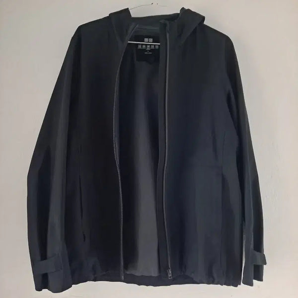 [BUNJANG] Uniqlo Blocktech Hooded Zip-Up Jacket Black / 유니클로 블록테크 후드 집업 자켓 블랙