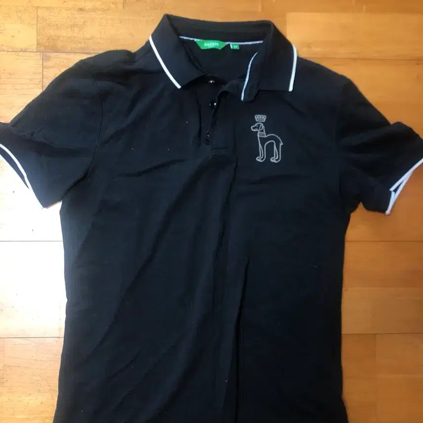 [BUNJANG] Hazzys Men's Short Sleeve Polo Shirt Black Size L / 헤지스 카라티 반팔 100사이즈