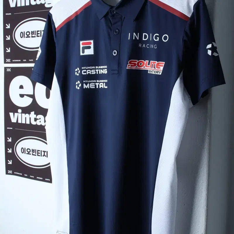 [BUNJANG] Fila Short Sleeve Collar T-Shirt (Functional) H35183 / (M-L) 휠라 반팔 카라 티셔츠 새상품 기능성 현대성우-H35183