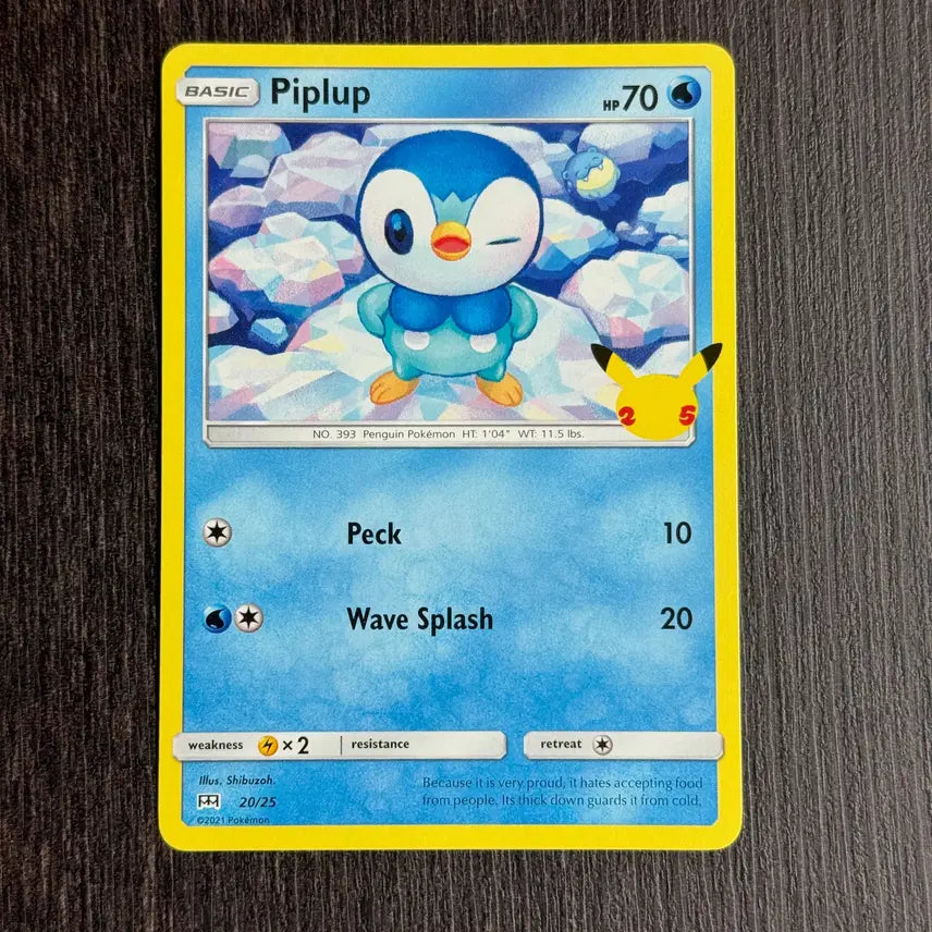 [BUNJANG] Pokemon TCG 2021 McDonald's 25th Anniversary Promo 20/25 Piplup / 포켓몬카드 팽도리 프로모 판매 6-V6