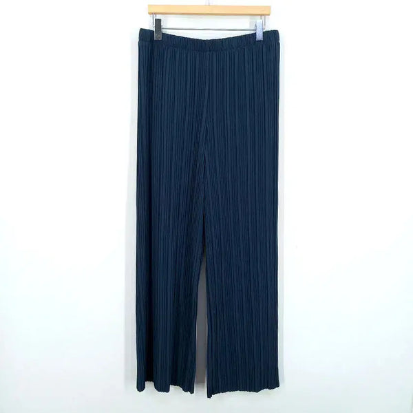 [BUNJANG] Uniqlo Women's Summer Lightweight Banding Pleated Pants Dark Blue L / 유니클로 여성 여름 홑겹 밴딩 플리츠팬츠 다크블루L(HU45919)