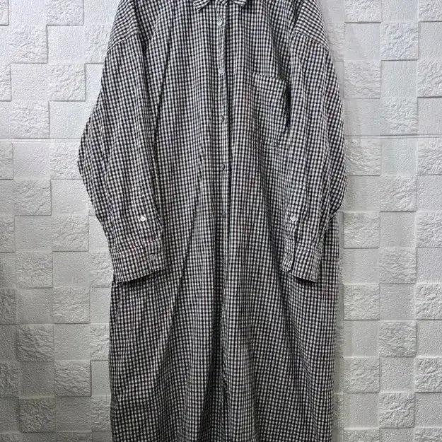 [BUNJANG] STUDIO TOMBOY Check Long Shirt Dress / 톰보이 체크 셔츠형 롱 원피스