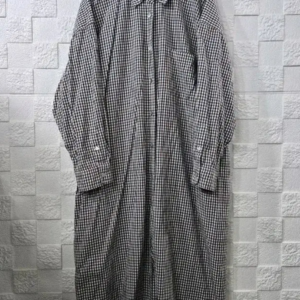 [BUNJANG] STUDIO TOMBOY Check Long Shirt Dress / 톰보이 체크 셔츠형 롱 원피스