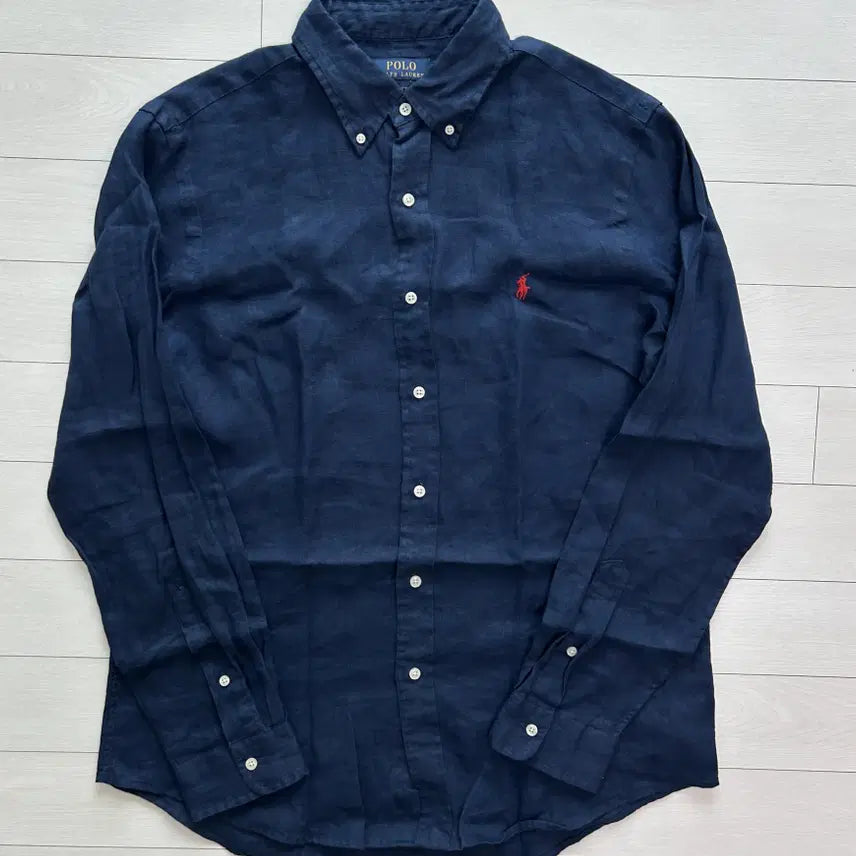 [BUNJANG] Polo Ralph Lauren Long Sleeve Linen Shirt Navy L / [폴로 랄프로렌] 긴팔 린넨 셔츠 네이비 L 사이즈