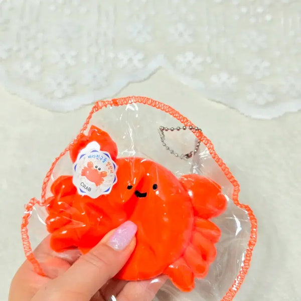 [BUNJANG] Crab and Lobster Squishy Keychain Set / 가재 꽃게 말랑이 스퀴시 키링