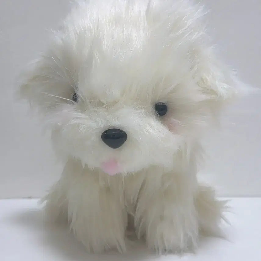 [BUNJANG] Retro Maltese Dog Plush Toy (Seated) / 레트로 강아지 인형
