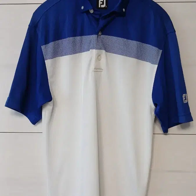 [BUNJANG] FootJoy Golf Short Sleeve Polo Shirt Blue White Size S / 풋조이 골프 반팔 카라티 블루 화이트 S사이즈