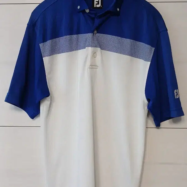 [BUNJANG] FootJoy Golf Short Sleeve Polo Shirt Blue White Size S / 풋조이 골프 반팔 카라티 블루 화이트 S사이즈