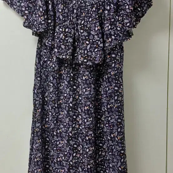 [BUNJANG] 8seconds Off-Shoulder Printed Mini Dress / 8세컨즈  프린트 오프숄더 원피스
