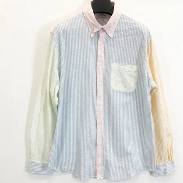 [BUNJANG] Brooks Brothers Seersucker Multicolor Shirt L / 브룩스브라더스 시어서커셔츠 L 사이즈