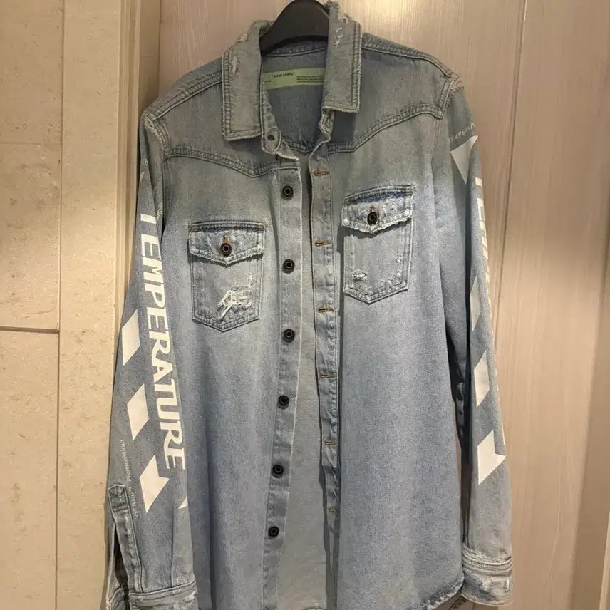[BUNJANG] Off-White Temperature Limited Edition Denim Jacket / 오프화이트 데님자켓 템퍼러처(한정판)