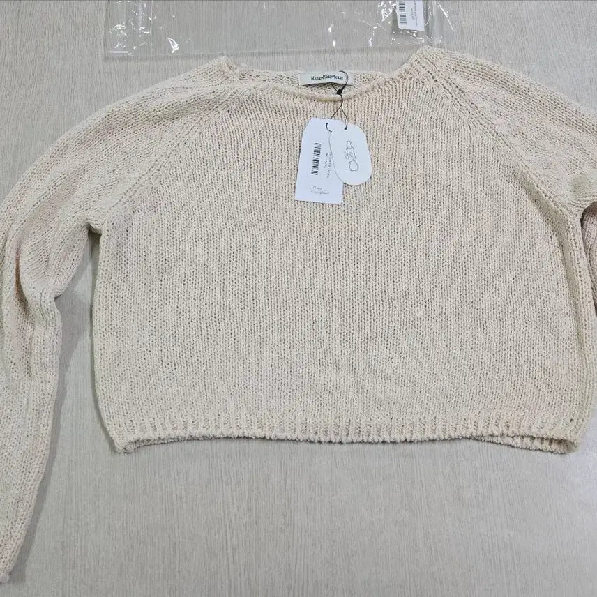 [BUNJANG] Mango Many Please NEFF Linen Crop Knit / 망고매니플리즈 네프 린넨 크롭 니트 NEFF LINEN CROP KNIT