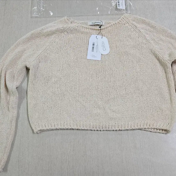[BUNJANG] Mango Many Please NEFF Linen Crop Knit / 망고매니플리즈 네프 린넨 크롭 니트 NEFF LINEN CROP KNIT