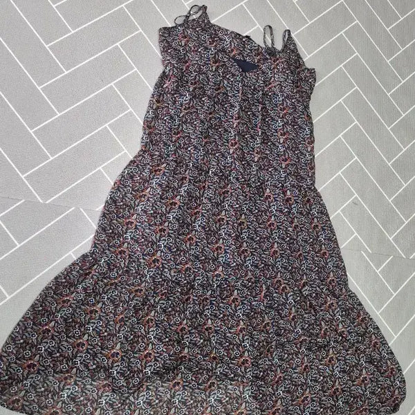 [BUNJANG] Flower Pattern Sleeveless Mini Dress / 플라워 패턴 나시 원피스