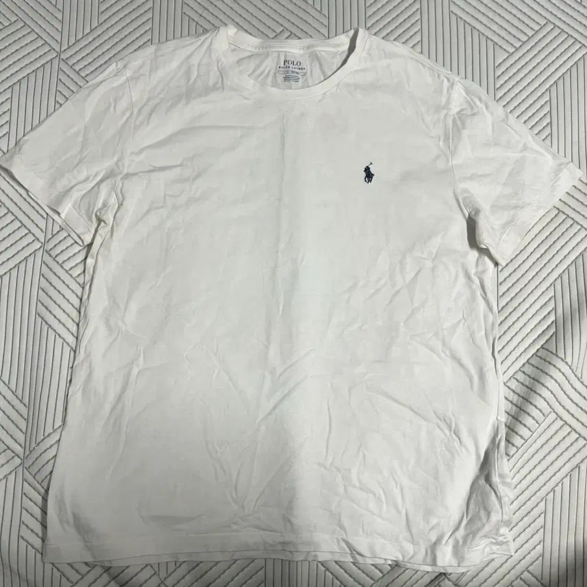 [BUNJANG] Polo Ralph Lauren White Round Neck T-Shirt L / 폴로 랄프로렌 반팔 화이트 L 반팔티 공용 라운드 데일리