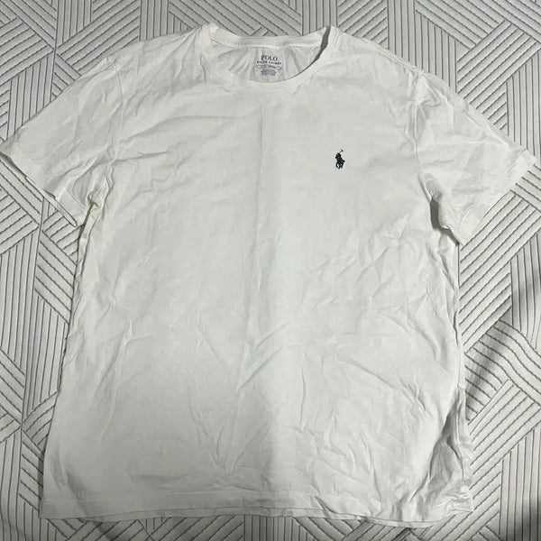 [BUNJANG] Polo Ralph Lauren White Round Neck T-Shirt L / 폴로 랄프로렌 반팔 화이트 L 반팔티 공용 라운드 데일리