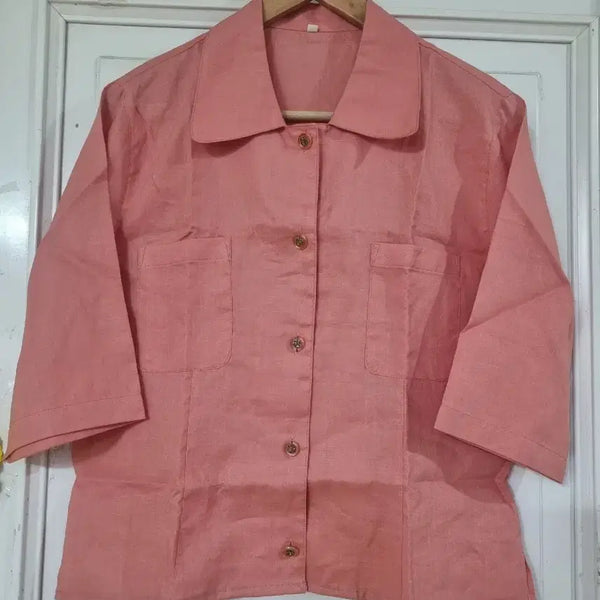 [BUNJANG] Linen Blouse / 여름 시원한 고급스러운 디자인이쁜  마 린넨. 블라우스
