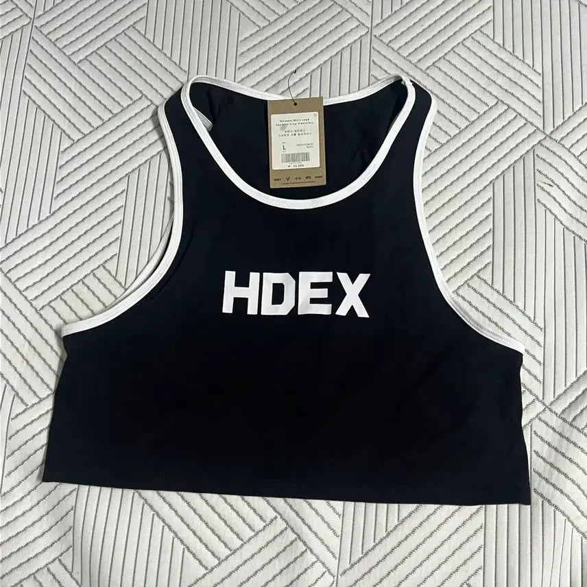 [BUNJANG] Hardex Women's Crop Sleeveless T-Shirt - Black / 하덱스 우먼스 크롭 슬리브 L 여성 반팔 민소매 나시 블랙